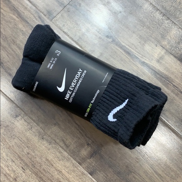 NIKE 3 pairs set EVERYDAY COTTON CUSHIONED CREW SOCKS - Picture 2 of 13